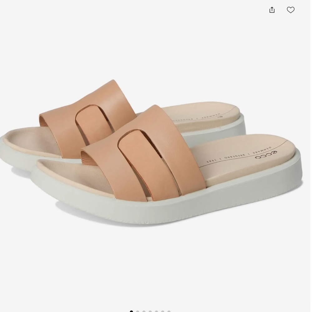 Ecco Women's Flowt Oasis Slide Sandal Size EU 37 (US 6-6.5) Biscuit